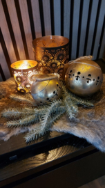 Set van 2 bellen goud/mat