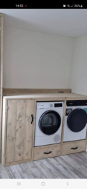 Wasmachine meubel met dichte kast