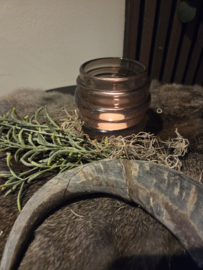 Waxinehouder antraciet/grijs