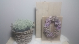 decoratie bord combinatie 40x30 en 60x30 gebruikt steigerhout