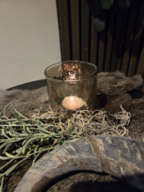 Waxinehouder licht grijs