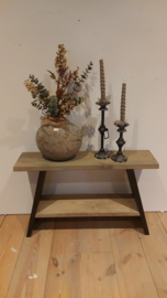 Decoratie bankje 80x19x50 2 kleurig