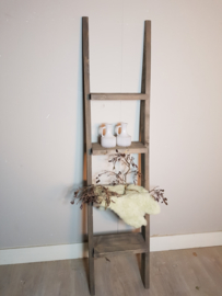 decoratie ladder 170x40x16 taupe