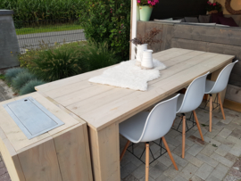 tafel 220x97x78 met blokpoten 395euro