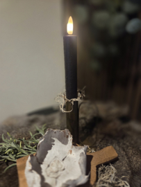 Led kaars 15cm zwart