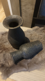 Set van 2 metalen vaasjes
