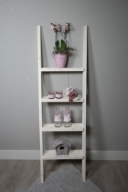 Steigerhouten decoratie ladder 170 x50  white wash beits