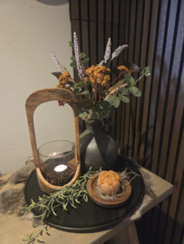 Dienblad rond met vaasje