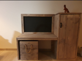 Speeltafel met kast en opbergbak