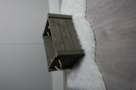 houten kist 40x30x25 taupe