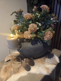 Ovale vaas met boeket