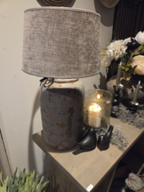 Stenen lampvoet incl kap