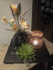 Dienblad zwart met euchrveria