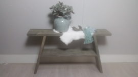 halbankje 100x20x60 taupe met onderplank