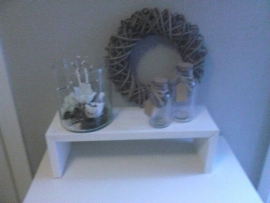 Raambankje strak 60cm wit