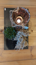 Dienblad met windlicht