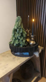 Plateau rond zwart 45x14cm