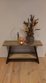 Decoratie bankje 80x19x50 2 kleurig