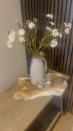 Witte bloemen tak
