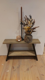 Decoratie bankje 80x19x50 2 kleurig