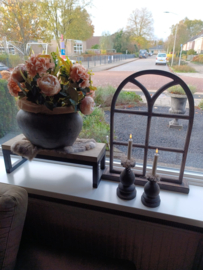 Raambankje 60x19x20 zwart/taupe