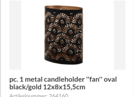 Waxine houder ovaal set van 2