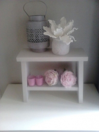 Raambankje met onderplank wit 45x19x38
