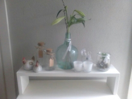 Raambankje strak 80cm wit