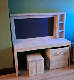 Speeltafel met opbergbak en krukje