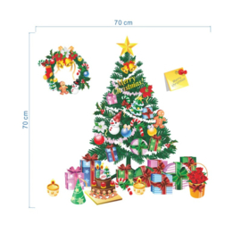 EIZOOK Window & Glass Sticker Christmas Christmas Tree Colorful