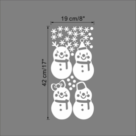 EIZOOK PVC Snow men Christmas window sticker