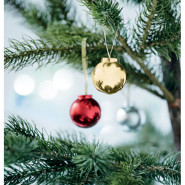 EIZOOK - Kerst balletjes - set van 6 - met Vanille lippenbalsem - Rood