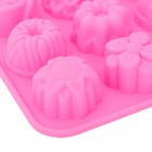 Moldes de hielo para mousses de pastel de frutas y flores.