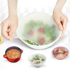 Lámina de silicona reutilizable duradera para cubrir alimentos 30 * 30 cm