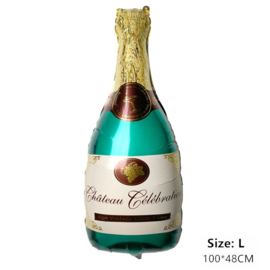 Party Balloon set Botella de champán + Copa de rosa u oro