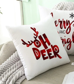 Funda de almohada navideña EIZOOK OH DEER