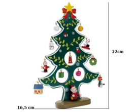 Colorido árbol de Navidad con 12 colgantes