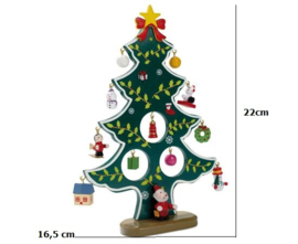 Kleurrijke kerstboom met 12 hangers