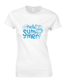 EIZOOK Dames T-shirt HELLO SUMMER