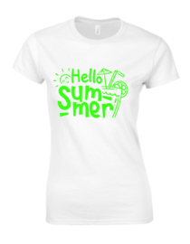 EIZOOK Dames T-shirt HELLO SUMMER