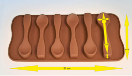 EIZOOK Silikon Backform Löffel Design Schokolade