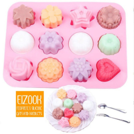 EIZOOK Silikon Blume Kuchen Mousse Eis formen.