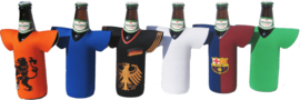 EIZOOK Sport shirt beer bottle cooler - printed - Set of 6