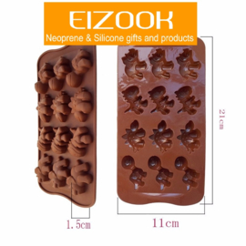 EIZOOK Dinosaurus vorm voor ijs chocolade fondant