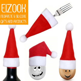 EIZOOK Multi functionele kerstmuts hoes voor bestek - 2 stuks