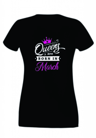 EIZOOK Queens - Kings are born in - T-shirts - BY EIZOOK