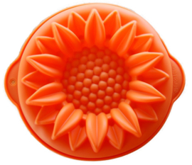Molde de silicona para tartas con forma de girasol