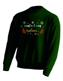 EIZOOK Christmas sweater - Christmas sweater - Large - Unisex - Green