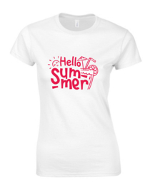 EIZOOK Dames T-shirt HELLO SUMMER