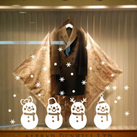 EIZOOK PVC Snow men Christmas window sticker